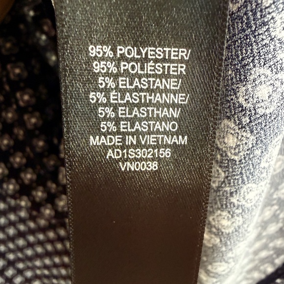 Adrianna Papell Tie-Front Knit Top Blouse  – NWT – Size M- Navy Blue - Picture 6 of 7